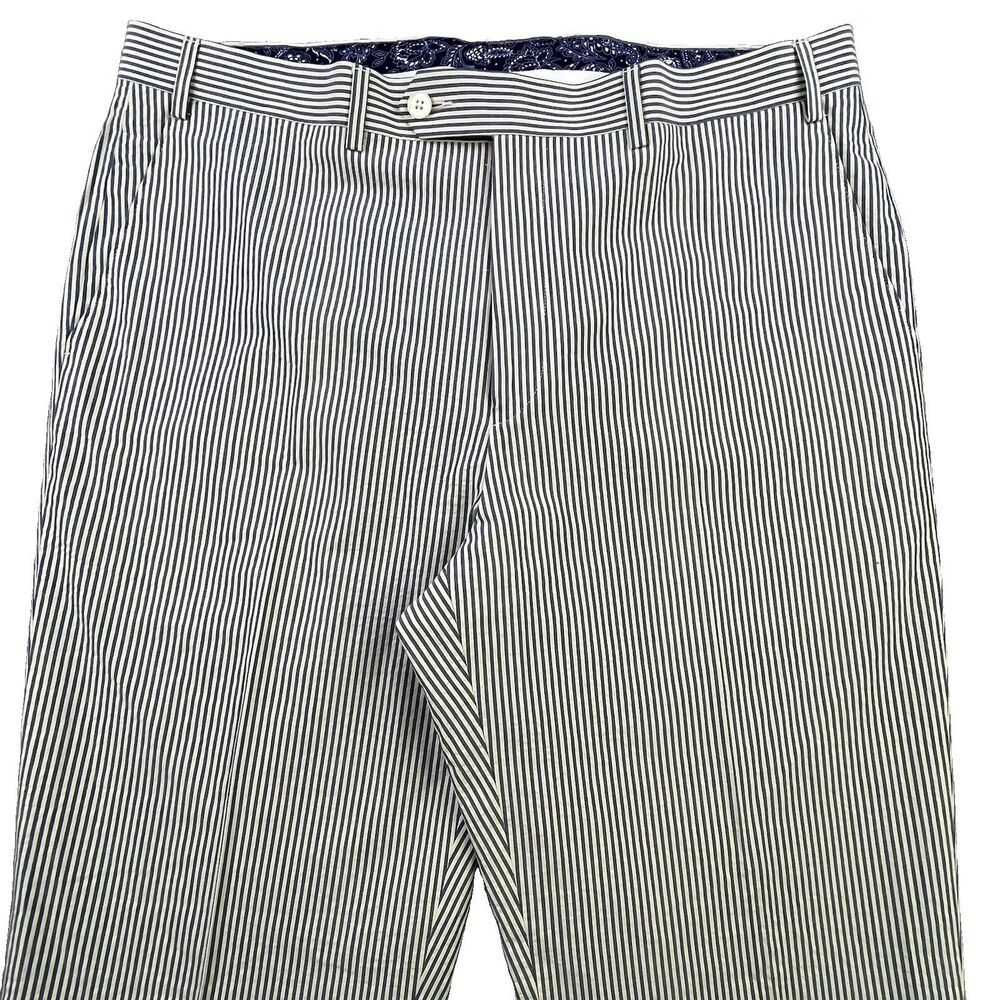 Lauren Ralph Lauren Dress Pants Mens 36x32 Lightweight Blue White Striped